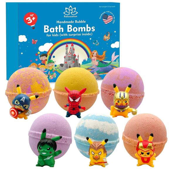 Bath Bombs for Kids with Pica-Hero Toys - Picture 1 of 8